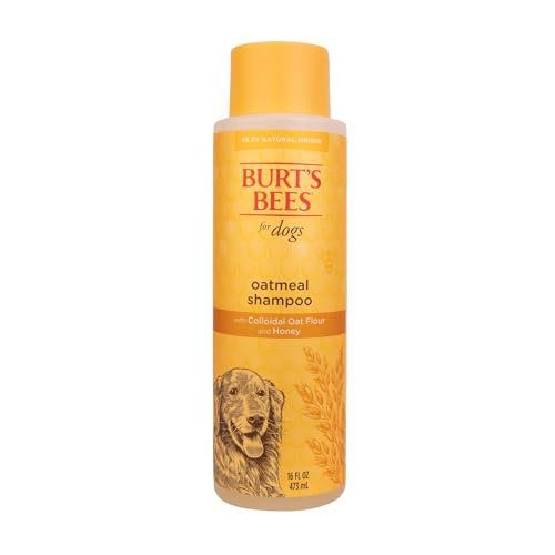 Burt's Bees for Pets Oatmeal Dog Shampoo with Honey, Soothing Formula for Itchy and Sensitive Dog Skin, Colloidal Oat Flour and Honey, pH Balanced, Sulfate-Free, 16 Fl Oz