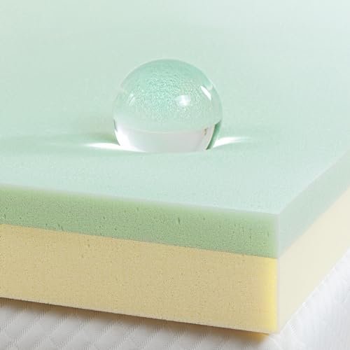 Zinus Green Tea Memory Foam Mattress Toppers, Twin (AZ-GTFT-300T)