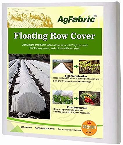 Agfabric 2 Pack Floating Row Covers 0.55oz 10x15Ft Plant Covers Freeze Protection, Frost Cloth for Vegetables