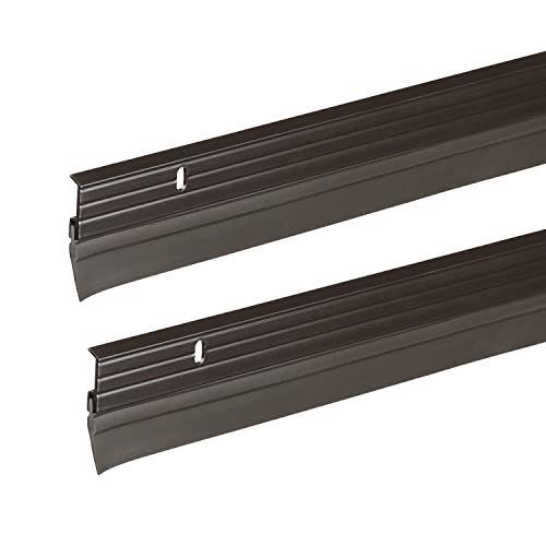 Frost King B59/36H Premium Aluminum and Vinyl Door Sweep 1-5/8-inch by 36-inches, Brown - 2-Pack