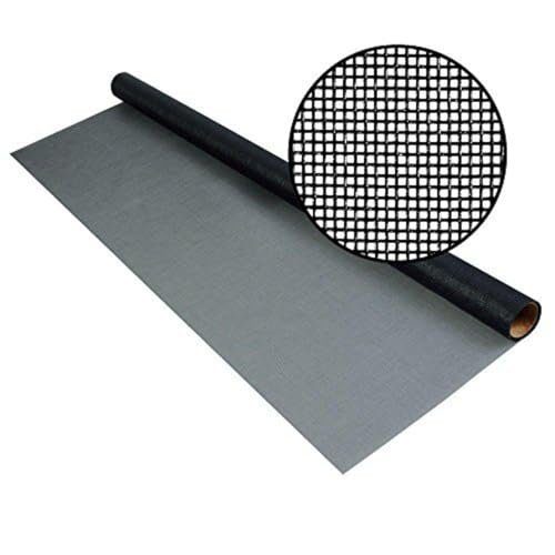 No-See-Um Small Insect Screen - 20 x 20 Mesh Bug Screen Roll - 36 inch x 25 feet - Tiny Insect Mesh Screen Roll for Window, Door, Patio, Porch Screening & Replacement, Charcoal