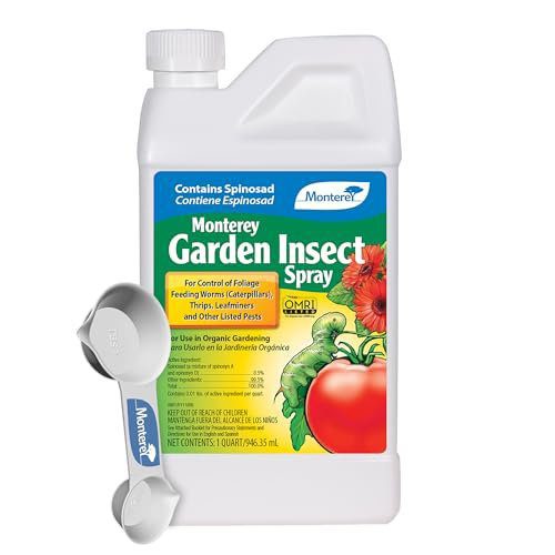 Monterey - Spinosad Insecticide Bundled with Measuring Spoon - Organic Gardening Spinosad Garden Insect Spray Concentrate for Control Insects - 32 oz