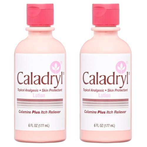 Calamine Lotion by Caladryl, Skin Protectant Plus Itch Relief, 6 Fl Oz, 2-Pack