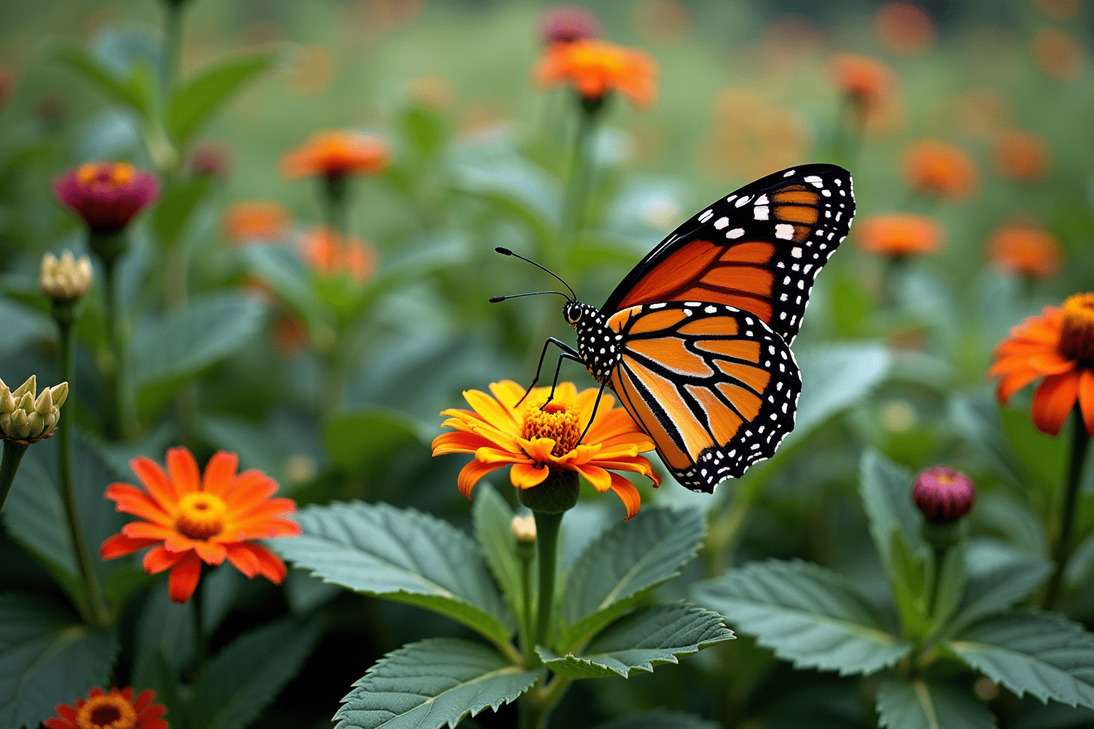 Colorful garden scene illustrating butterfly habitats, essential for using butterfly field guides.