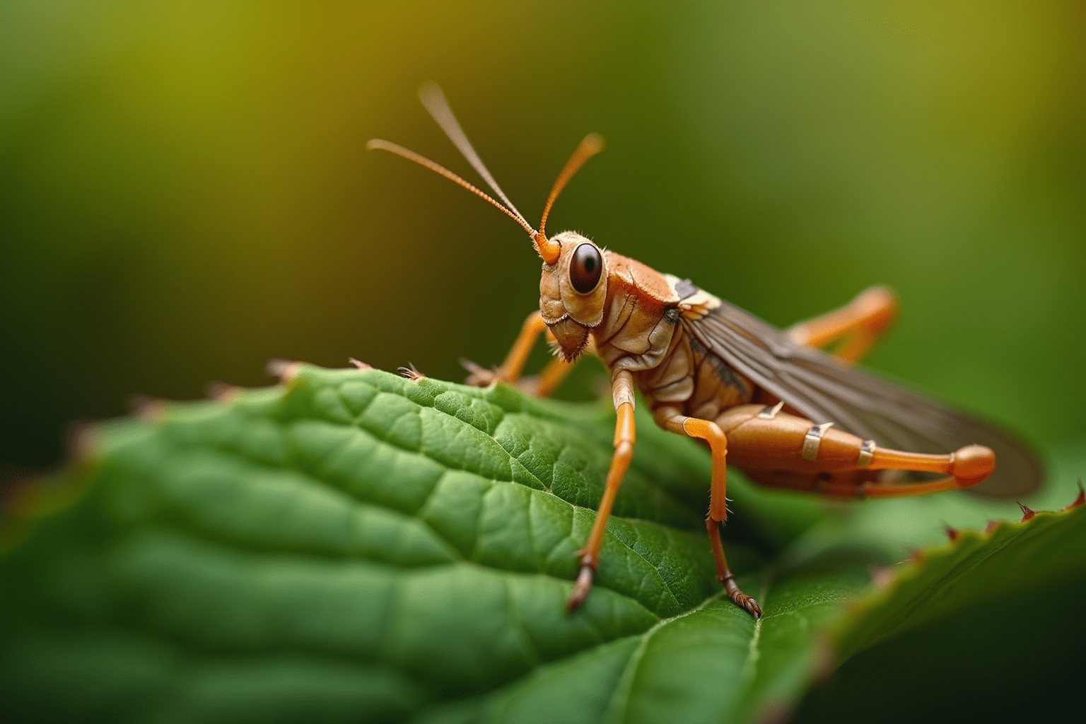 Close-up of a cricket on a leaf, showcasing details for best cricket keepers.