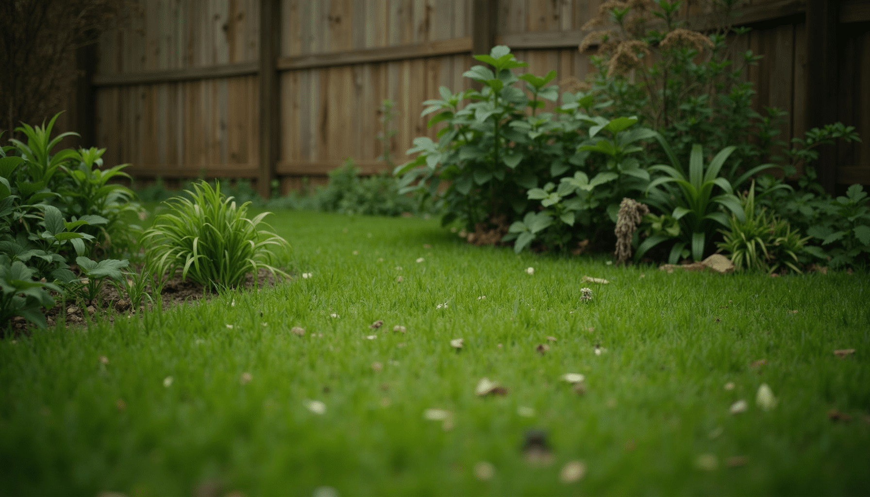 Garden scene illustrating a habitat where ticks can be found, relevant to tick-borne illness.