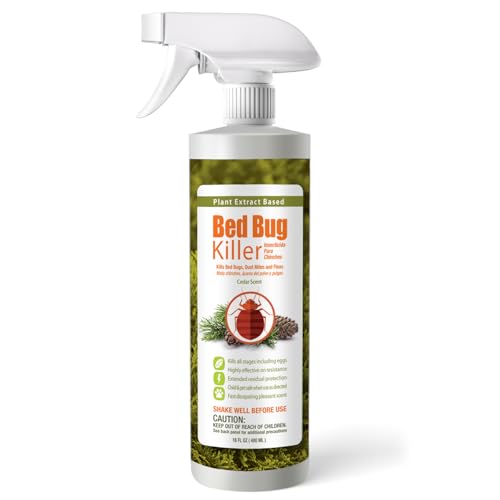 Plant-based bed bug killer spray for direct mattress contact