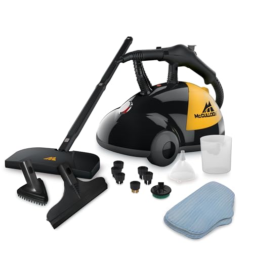 Heavy-duty corded steam cleaner with brush attachments for mattress seams
