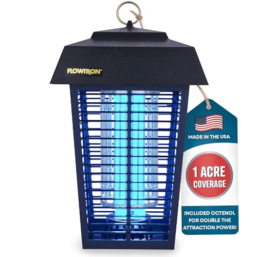 Outdoor UV bug zapper covering about an acre of yard for nuisance flying insects