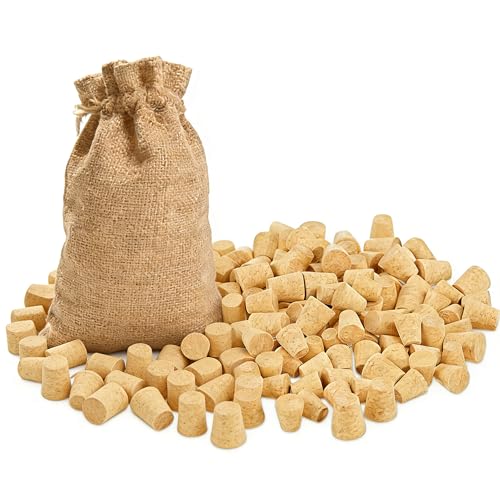 Tapered wooden corks sized to plug carpenter bee holes in outdoor wood