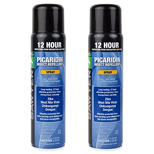 Twenty percent picaridin continuous spray insect repellent two-pack