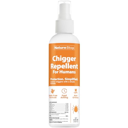 DEET-free chigger repellent skin spray for ankles, socks, and waistband