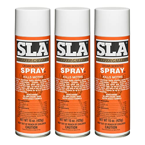Cedar scented moth repellent spray that kills fabric pests on contact