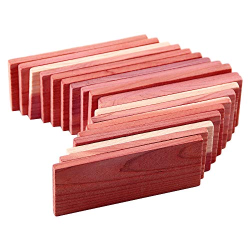 Aromatic red cedar blocks and chips for closet drawers to repel clothes moths