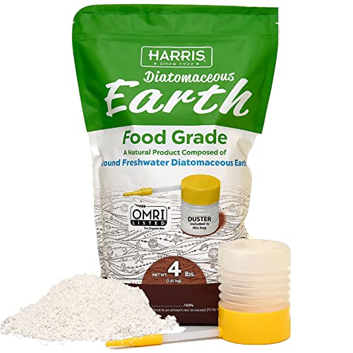 Food-grade diatomaceous earth bag with an included powder duster for home pest control