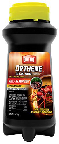 Dry acephate fire ant mound powder, no watering