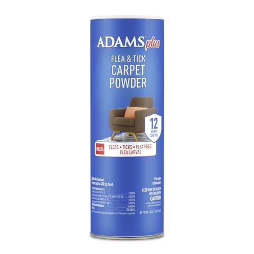 Dual-action flea and tick carpet powder with insect growth regulator