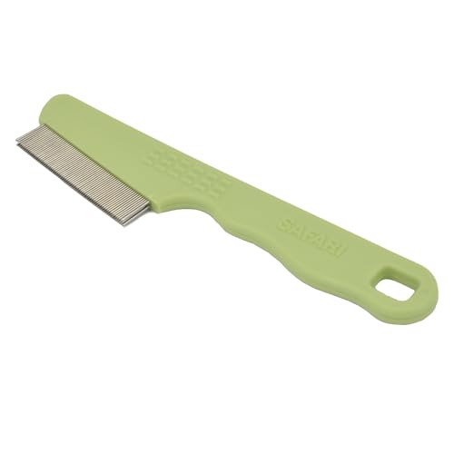 Double-row metal flea comb for dogs catching fleas and flagging dry skin