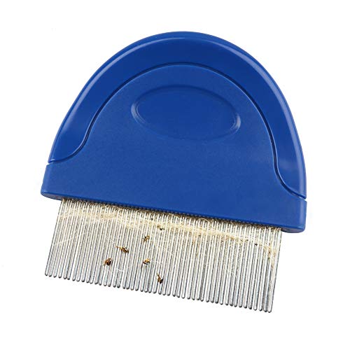 Stainless steel fine-tooth flea comb for dogs and cats