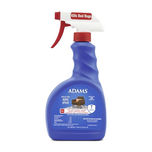 Dual-action flea and tick home spray with insect growth regulator for indoor carpet and baseboards