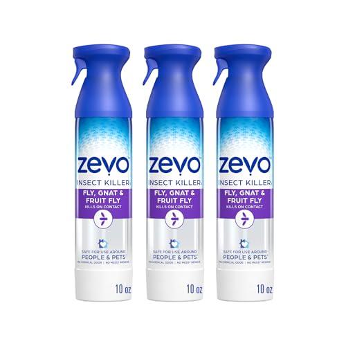 Plant-based flying insect killer spray three-pack for home use against flies and gnats