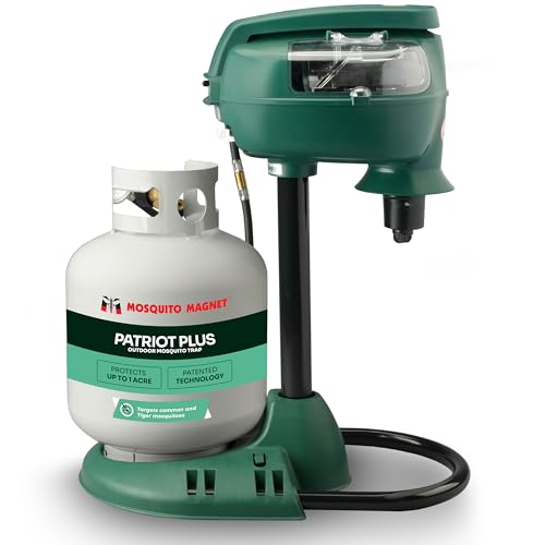 Mosquito Magnet propane CO2 trap placed away from a patio