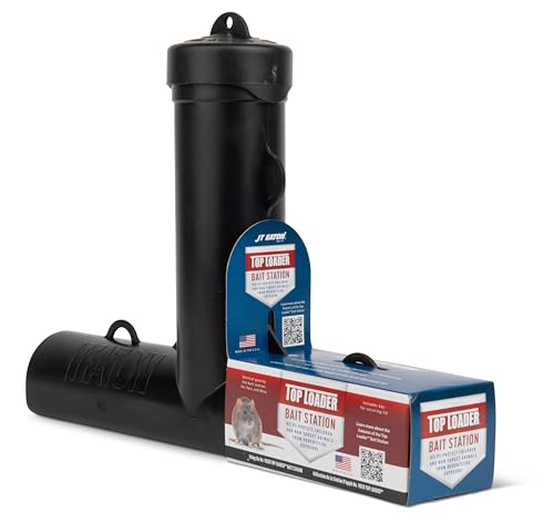Durable key-locked top loader rat bait station for ongoing exterior control