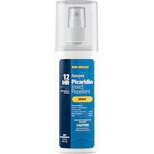 Clear non-greasy 20 percent picaridin pump spray for exposed skin