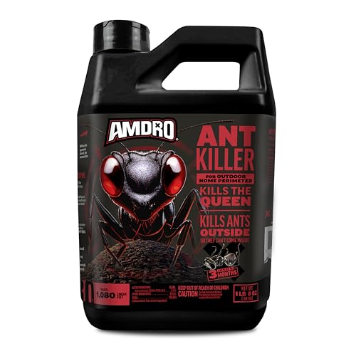 Outdoor home perimeter ant bait granules for broadcasting on a lawn