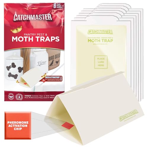 Pantry pest and moth sticky traps for kitchen cabinets and pet food storage