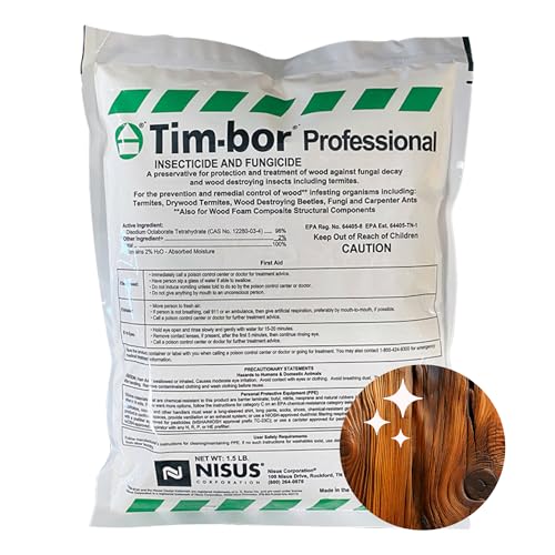 Water-soluble borate powder wood preservative for beetles in bare wood