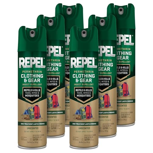 Permethrin clothing and gear spray for treating tents, packs, and outer layers