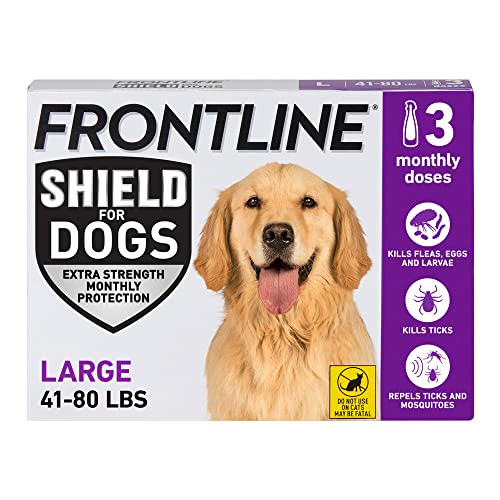 Repellency-action flea and tick topical for a large dog
