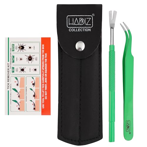 Stainless steel fine point tick removal tweezers